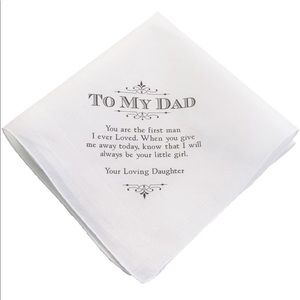 Lillian Rose Dad Wedding Gift Keepsake Hankie 7” Handkerchief